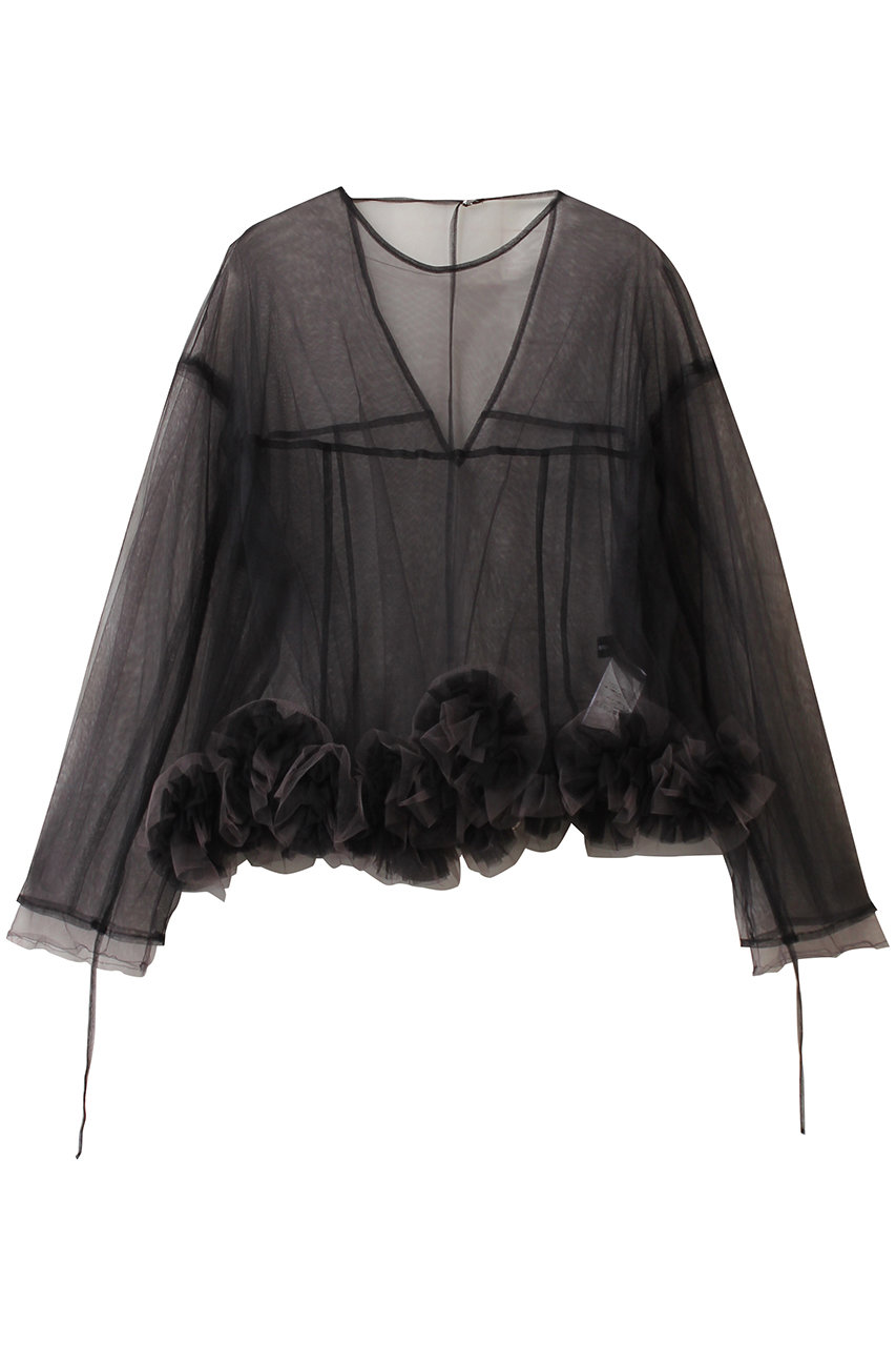 MAISON SPECIAL(メゾンスペシャル)｜2way Flower Hem Tulle Top/2way