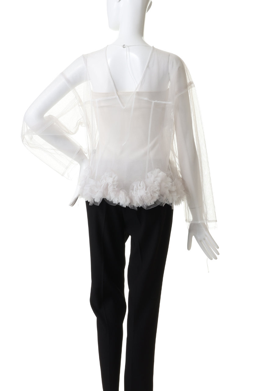 MAISON SPECIAL(メゾンスペシャル)｜2way Flower Hem Tulle Top/2way