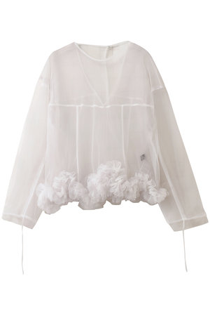 メゾンスペシャル/MAISON SPECIALの2way Flower Hem Tulle Top/2wayフラワーヘムチュールトップス(110100/110103)