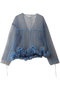 2way Flower Hem Tulle Top/2wayフラワーヘムチュールトップス メゾンスペシャル/MAISON SPECIAL BLU(ブルー)
