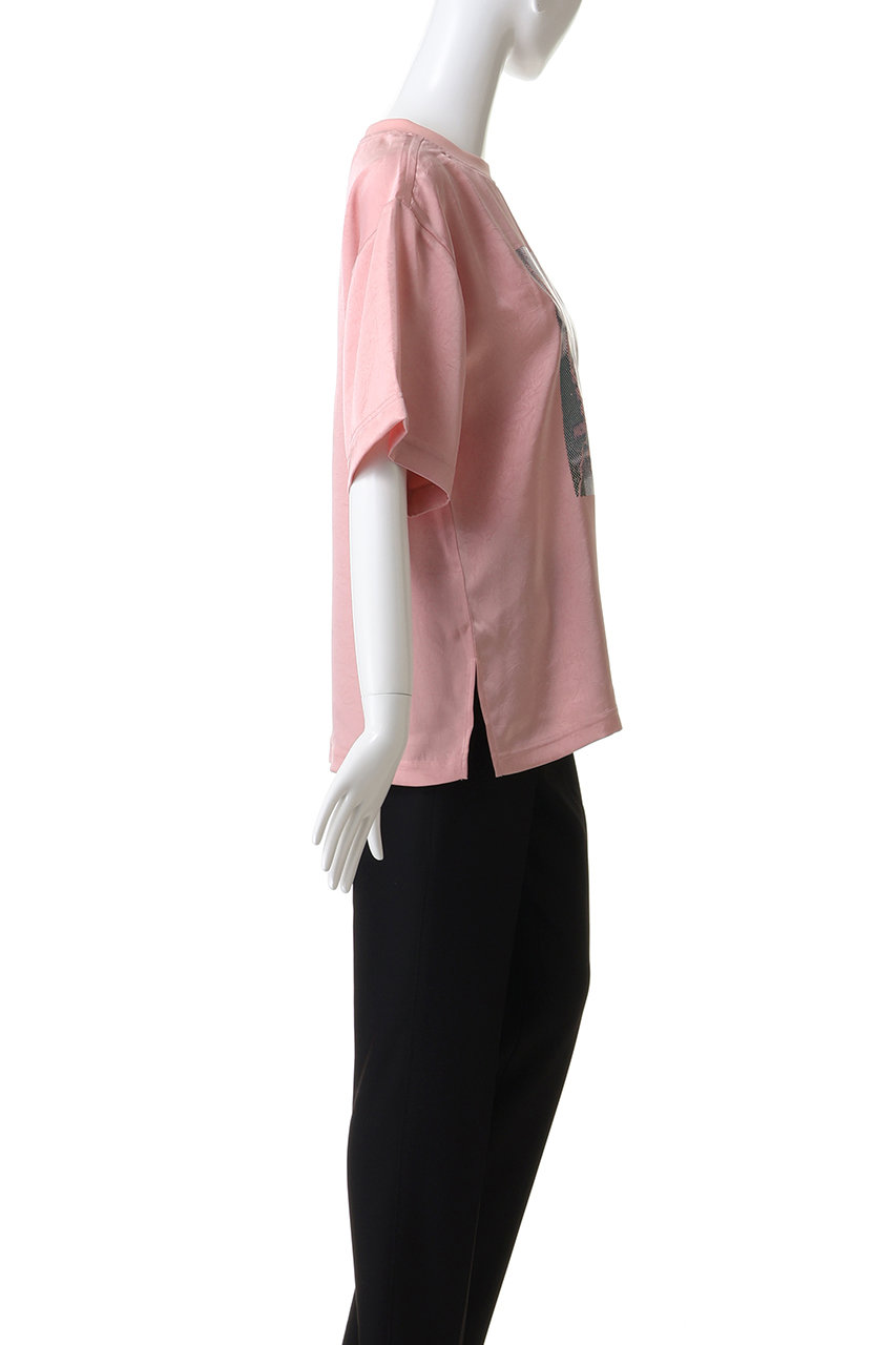 MAISON SPECIAL(メゾンスペシャル)｜Dot Photo Print Satin T-Shirt