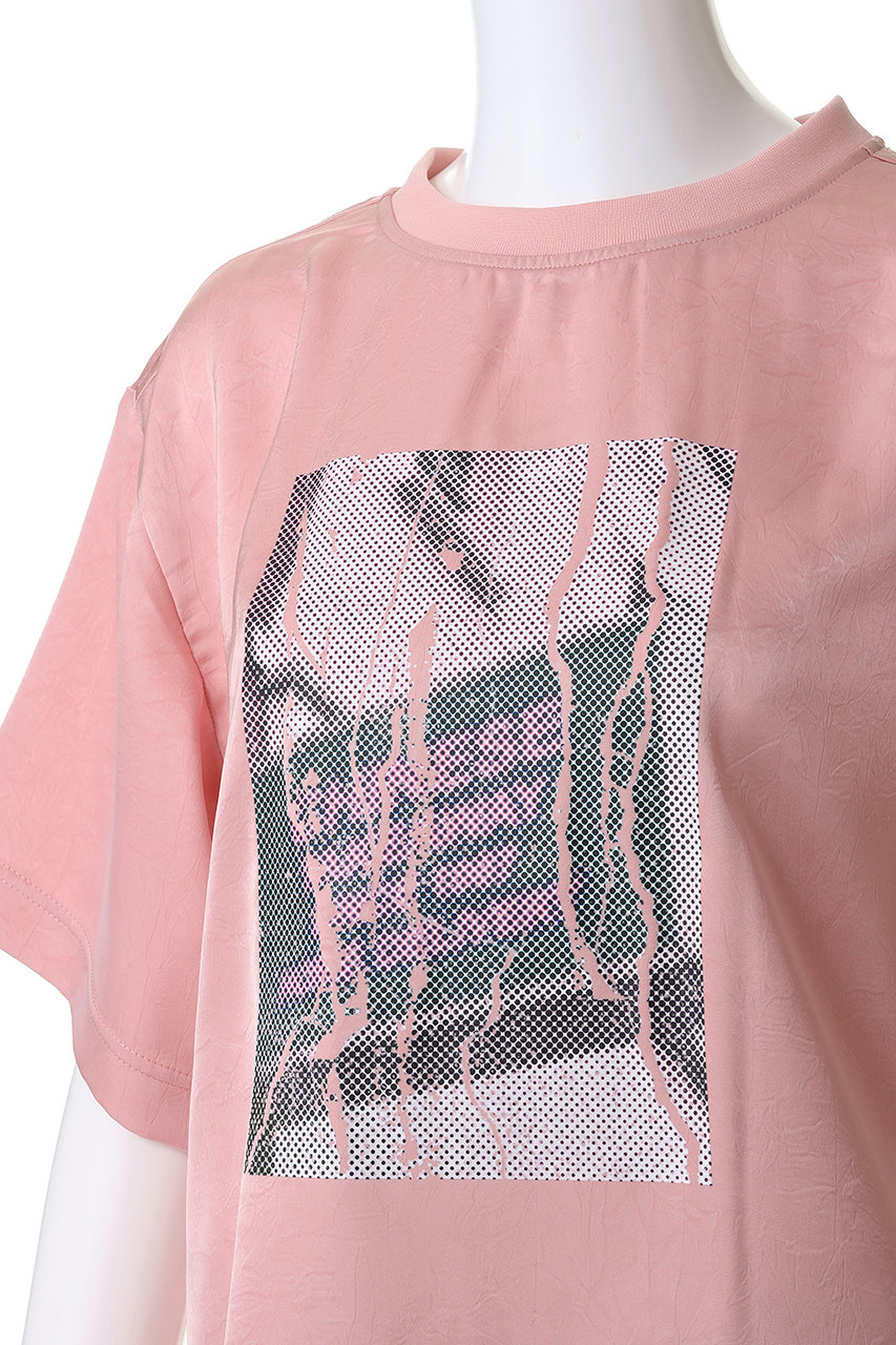 maison special プリントTシャツ MAISON SPECIAL（メゾンスペシャル） tシャツ Dot Photo Print Satin T