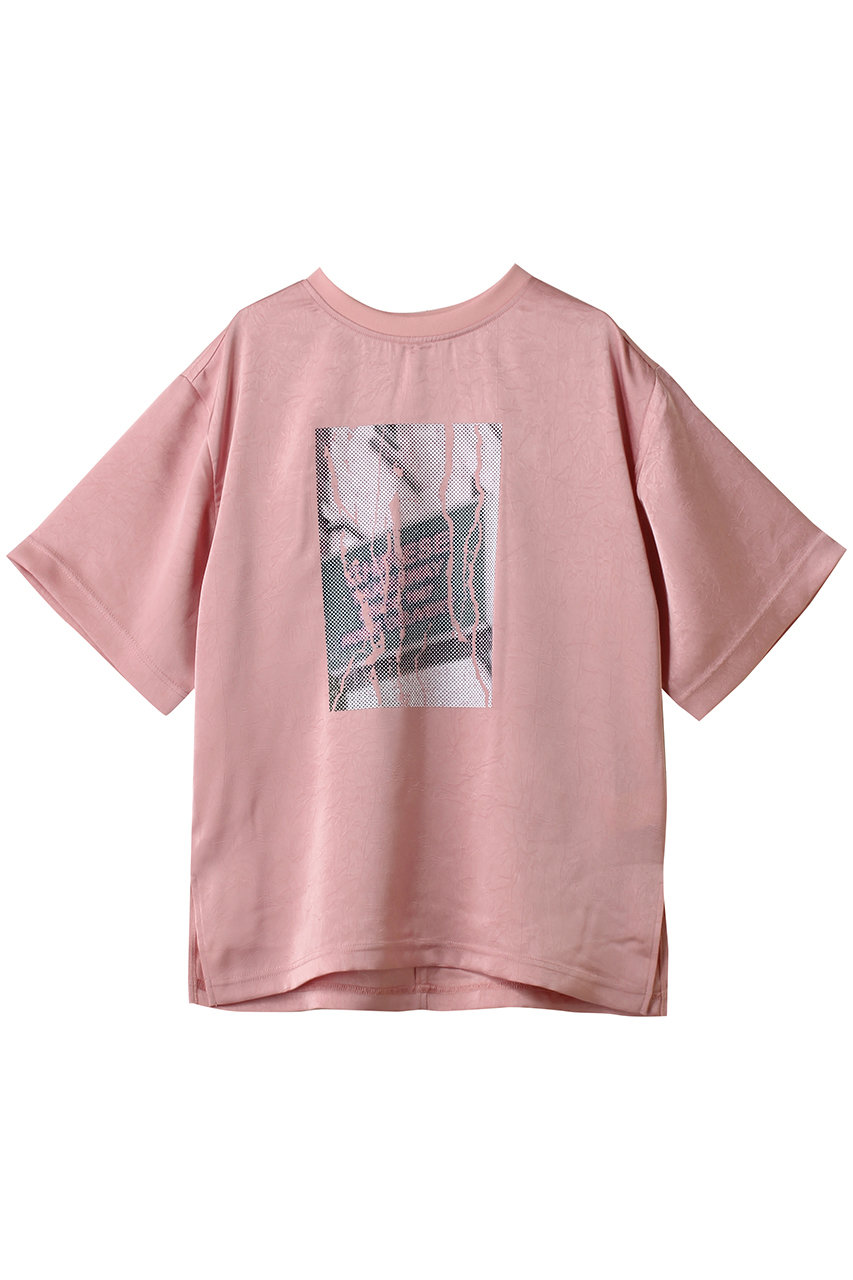 メゾンスペシャル/MAISON SPECIALのDot Photo Print Satin T-Shirt/ドットフォトプリントサテンTシャツ(PNK(ピンク)/21252315308)