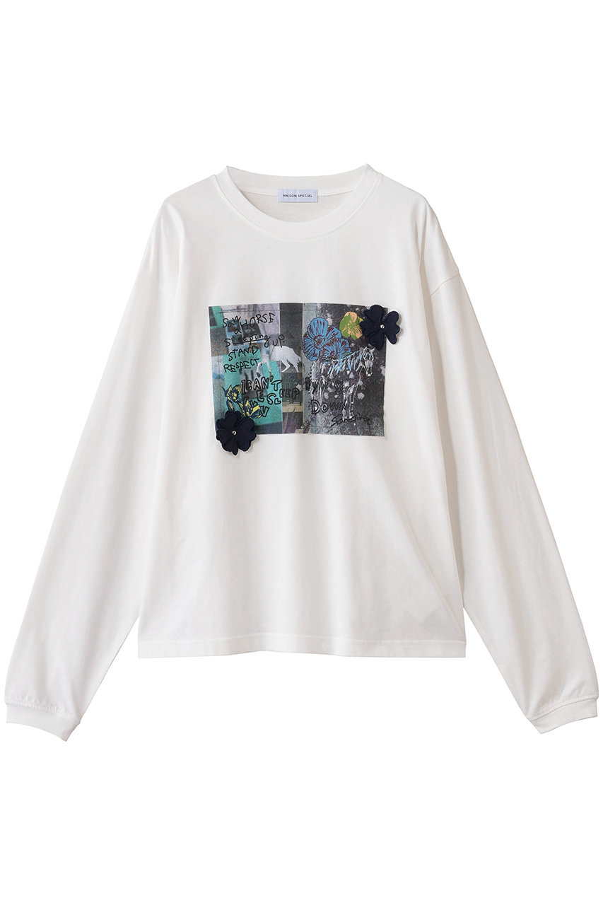 MAISON SPECIAL ガーデンフォトフラワーロンT (WHT(ホワイト), FREE) メゾンスペシャル ELLE SHOP MAISON SPECIAL ガーデンフォトフラワーロンT (WHT(ホワイト), FREE) メゾンスペシャル ELLE SHOP