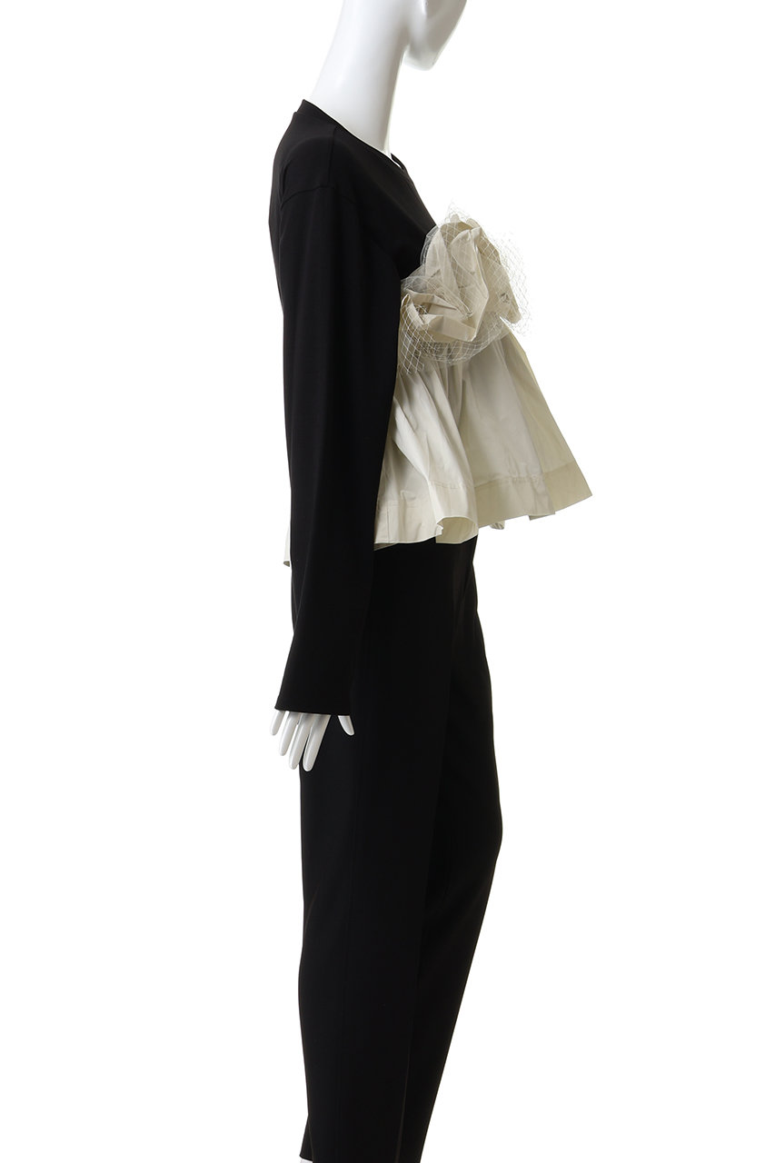 MAISON SPECIAL(メゾンスペシャル)｜Mixed Fabric Frill Tops/異