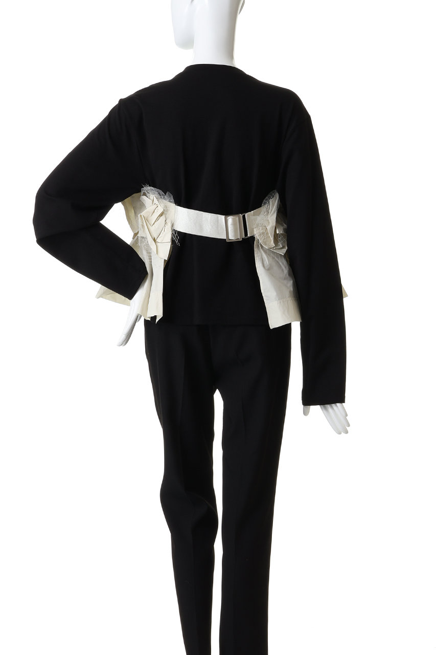 MAISON SPECIAL メゾンスペシャル トップス ブラック MAISON SPECIAL(メゾンスペシャル)｜faux Leather Front Zip