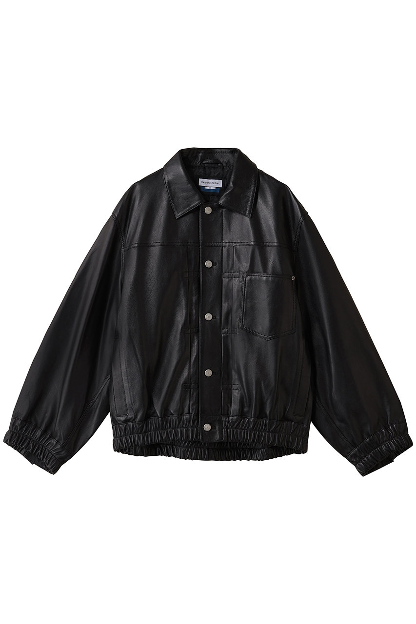 メゾンスペシャル/MAISON SPECIALの【UNISEX】SHEEPレザーGジャン(BLK(ブラック)/11259211203)