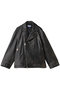 【UNISEX】SHEEPレザーテーラード襟ダブルライダース メゾンスペシャル/MAISON SPECIAL D.BLK(ブラック)