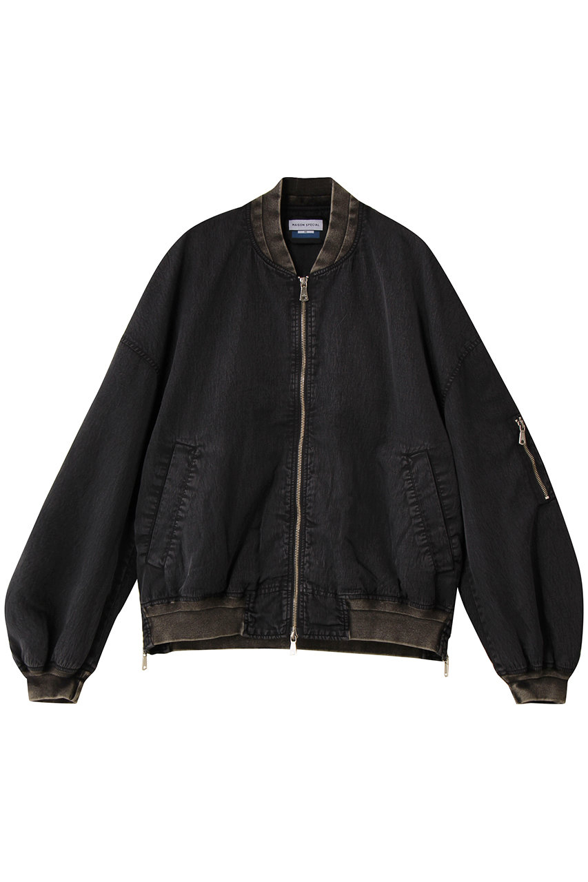 メゾンスペシャル/MAISON SPECIALの【UNISEX】加工MA-1(BLK(ブラック)/11252211201)