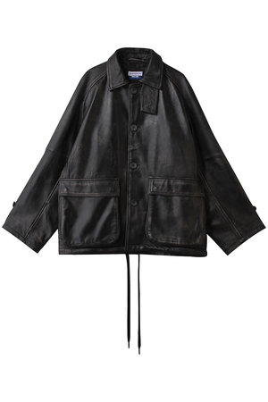 メゾンスペシャル/MAISON SPECIALの【UNISEX】SHEEPレザーフロントボタンシングルジャケット(110800/110804)