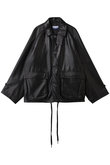 【UNISEX】SHEEPレザーフロントボタンシングルジャケット
