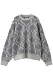 【UNISEX】5GGモヘアシャギーニットPO ダイヤジオトリックメパターン
