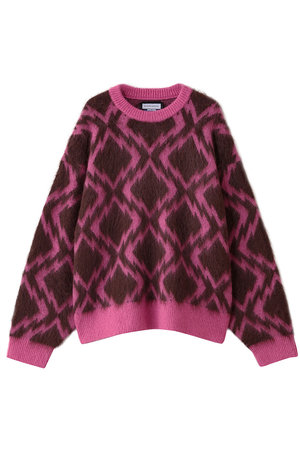 メゾンスペシャル/MAISON SPECIALの【UNISEX】5GGモヘアシャギーニットPO ダイヤジオトリックメパターン(110300/110301)