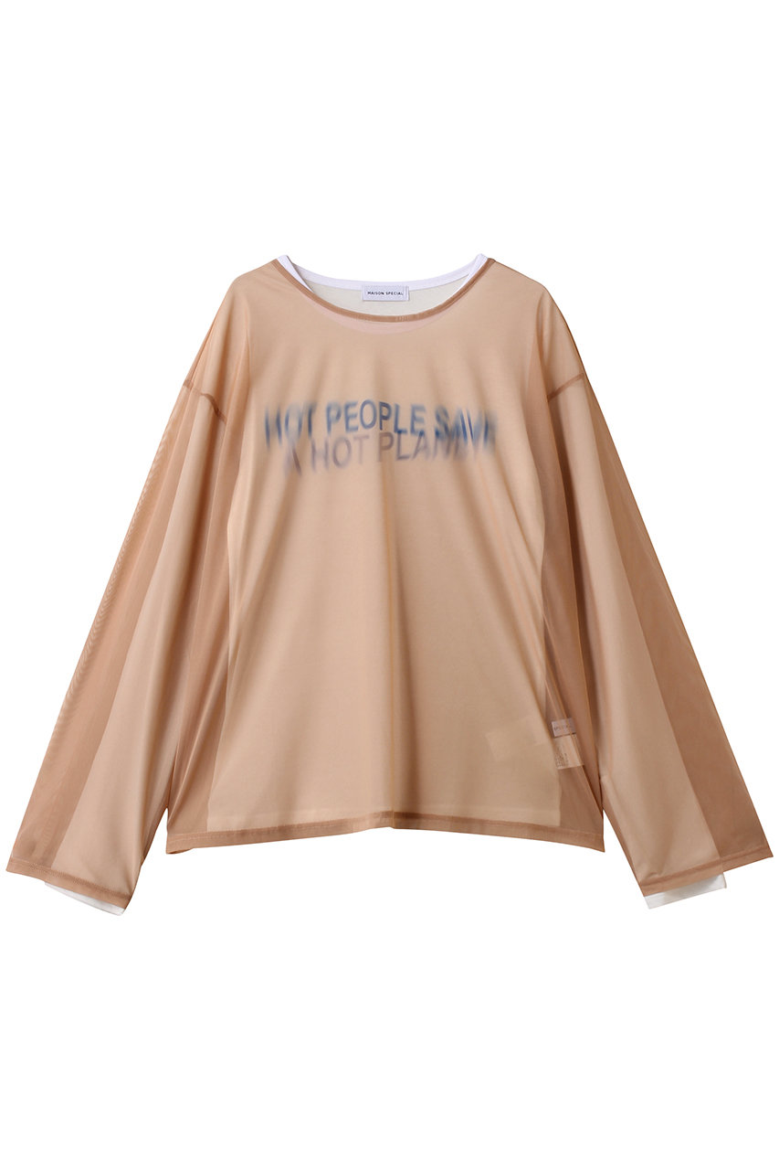 メゾンスペシャル/MAISON SPECIALのシアーレイヤードロンT(BGE(ベージュ)/21252415708)