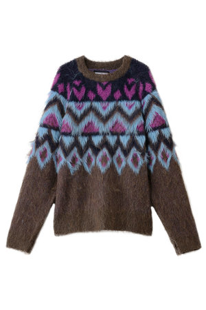 【UNISEX】フェアアイル シャギーMIX JQDニット