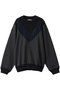 【UNISEX】レース編みV切替コンビ スウェットクルーネックPO メゾンスペシャル/MAISON SPECIAL C.GRY(チャコールグレー)
