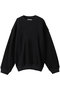 【UNISEX】レース編みV切替コンビ スウェットクルーネックPO メゾンスペシャル/MAISON SPECIAL BLK(ブラック)