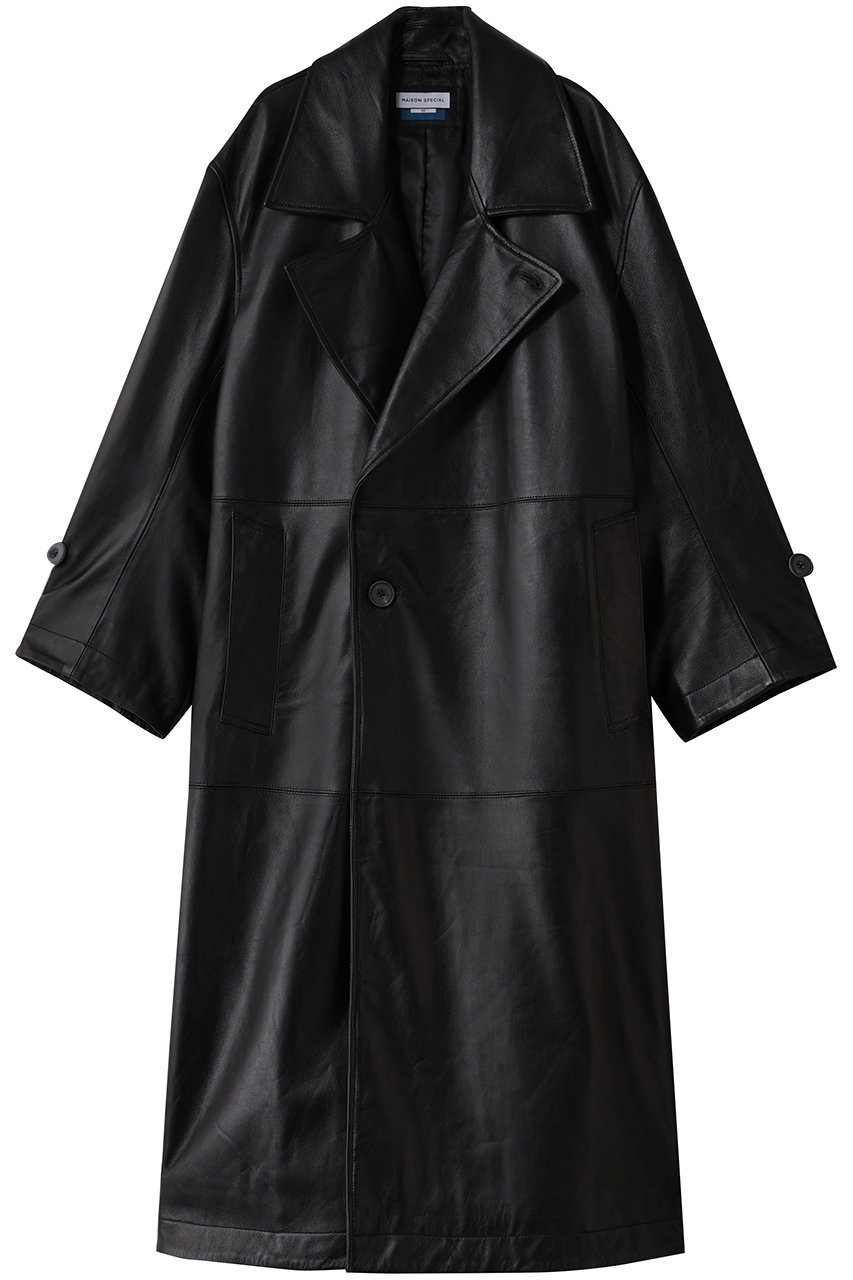 メゾンスペシャル/MAISON SPECIALの【UNISEX】SHEEPレザーロングコート(BLK(ブラック)/11252161206)