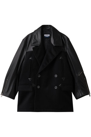 メゾンスペシャル/MAISON SPECIALの【UNISEX】SHEEPレザーコンビPコート(110900/110903)