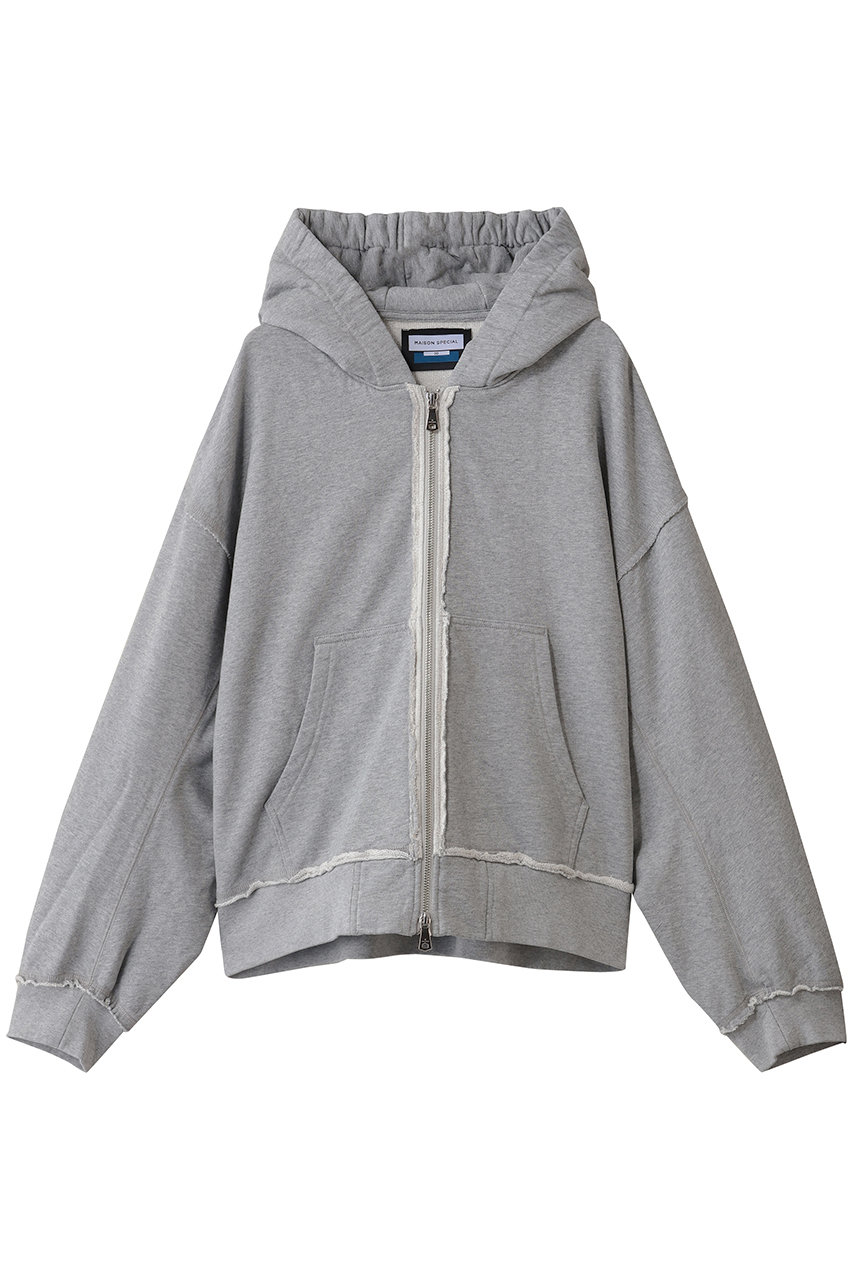 メゾンスペシャル/MAISON SPECIALの【UNISEX】Prime-Over ギャザーフーディー ZIPパーカー(GRY(グレー)/11252411318)