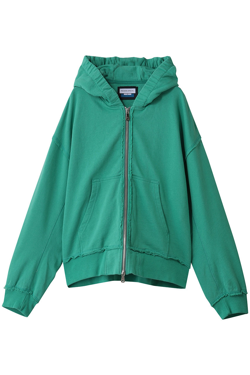 メゾンスペシャル/MAISON SPECIALの【UNISEX】Prime-Over ギャザーフーディー ZIPパーカー(L.GRN(ライトグリーン)/11252411318)