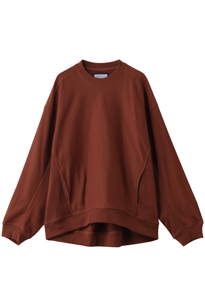 MAISON SPECIAL 【UNISEX】Prime-Over クルーネックPO (BRN(ブラウン), 1) メゾンスペシャル ELLE SHOP MAISON SPECIAL 【UNISEX】Prime-Over クルーネックPO (BRN(ブラウン), 1) メゾンスペシャル ELLE SHOP