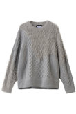 【UNISEX】ケーブルシャギーMIXクルーニット