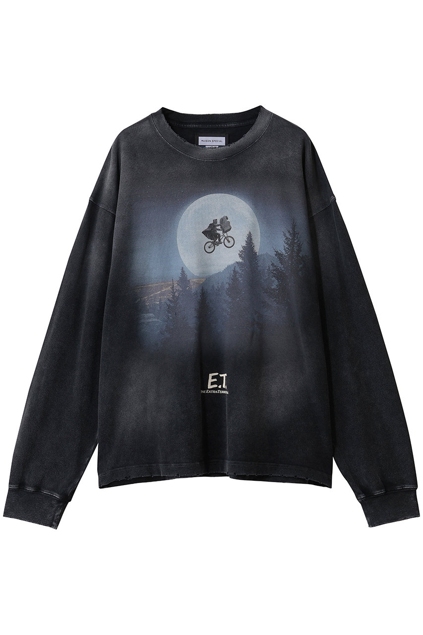 MAISON SPECIAL 【UNISEX】Movie プライムオーバーS/STシャツ L/S (E.T.)-月と自転車- (BLK(ブラック), 1) メゾンスペシャル ELLE SHOP