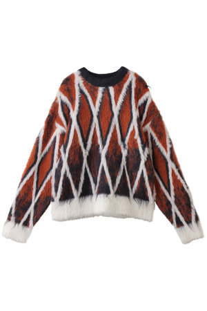 メゾンスペシャル/MAISON SPECIALの【UNISEX】７GGシャギーJQDニット　ダイヤパターン(110300/110301)