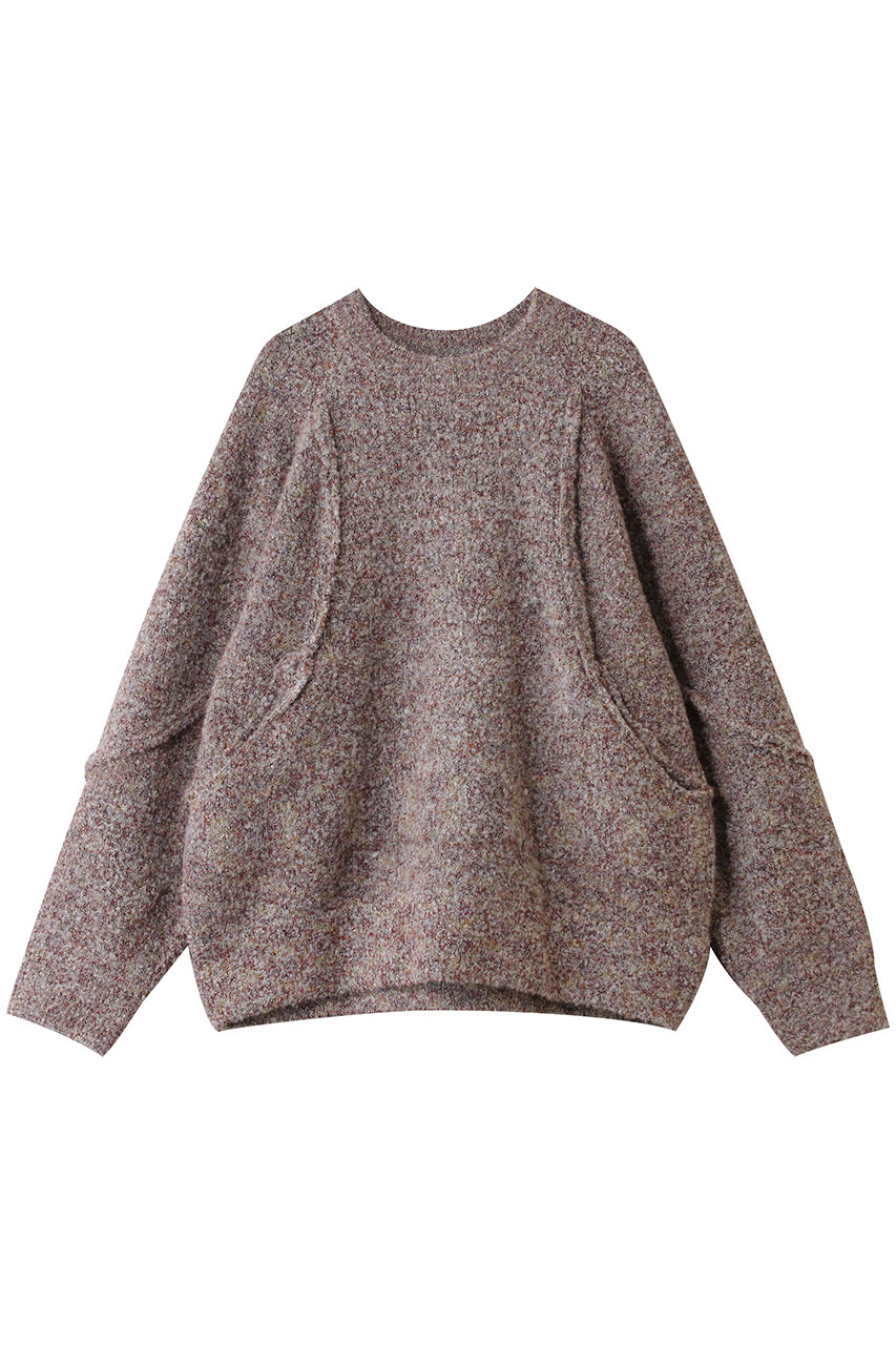 メゾンスペシャル/MAISON SPECIALの【UNISEX】メランジブークレクルーニット(WHT(ホワイト)/11252361601)