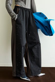 Docking Rhinestone Easy Pants/ドッキングラインストーンイージーパンツ