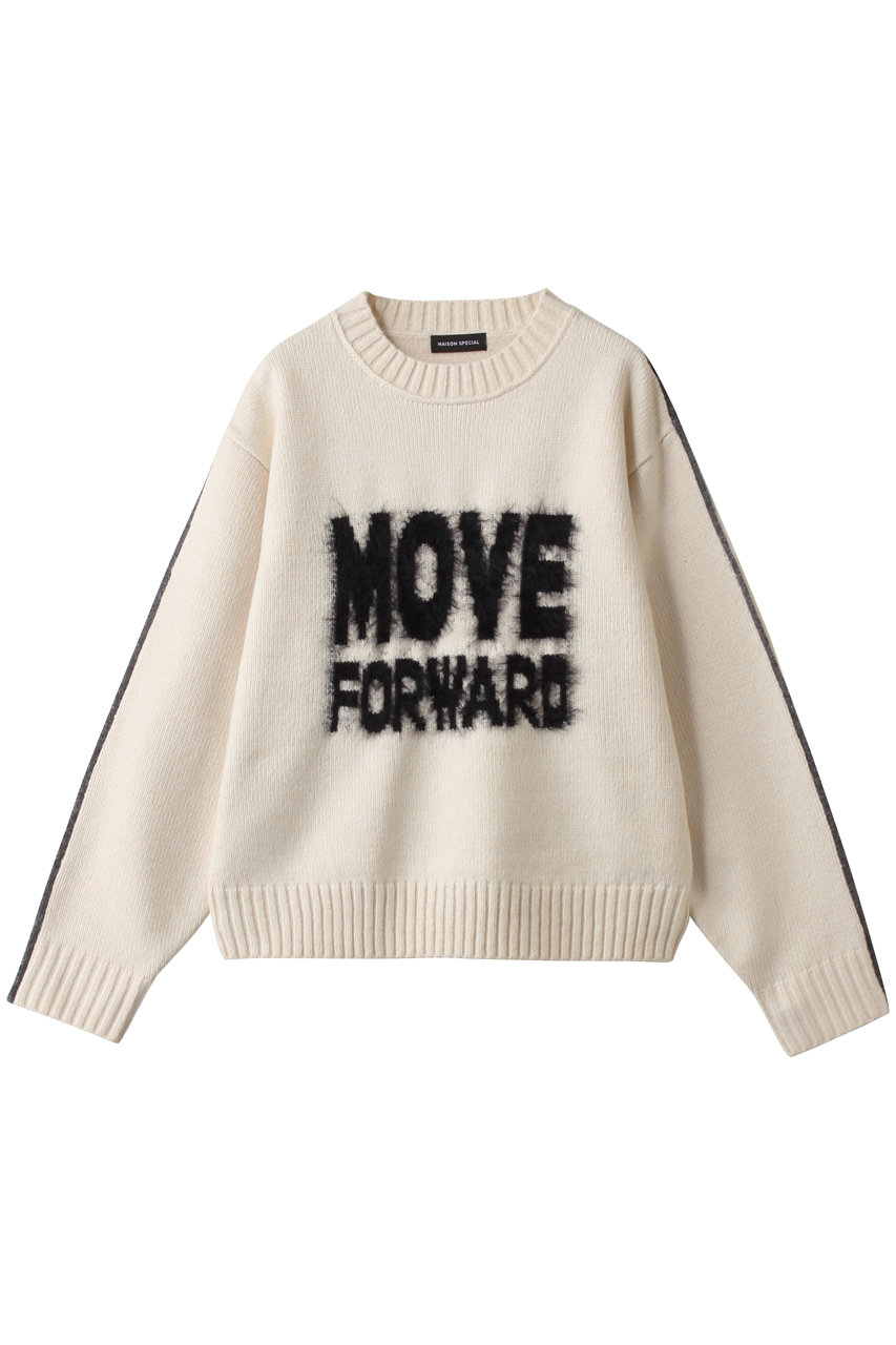 メゾンスペシャル/MAISON SPECIALのMOVE FORWARD logo knit/MOVE FORWARDロゴニット(IVR(アイボリー)/21252365315)