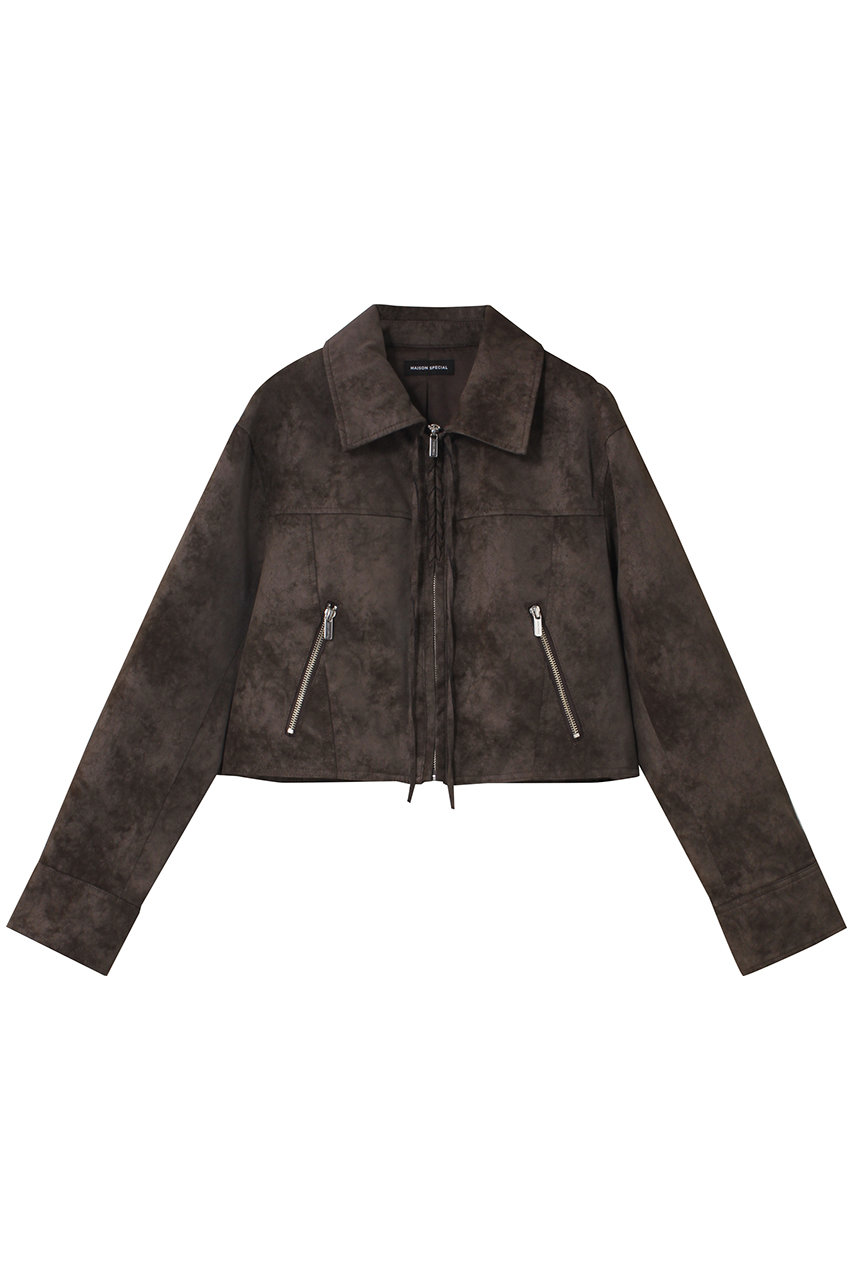 MAISON SPECIAL Lace Up Balmacaan Short Blouson/レースアップステンカラーショートブルゾン (BRN(ブラウン), FREE) メゾンスペシャル ELLE SHOP MAISON SPECIAL Lace Up Balmacaan Short Blouson/レースアップステンカラーショートブルゾン (BRN(ブラウン), FREE) メゾンスペシャル ELLE SHOP