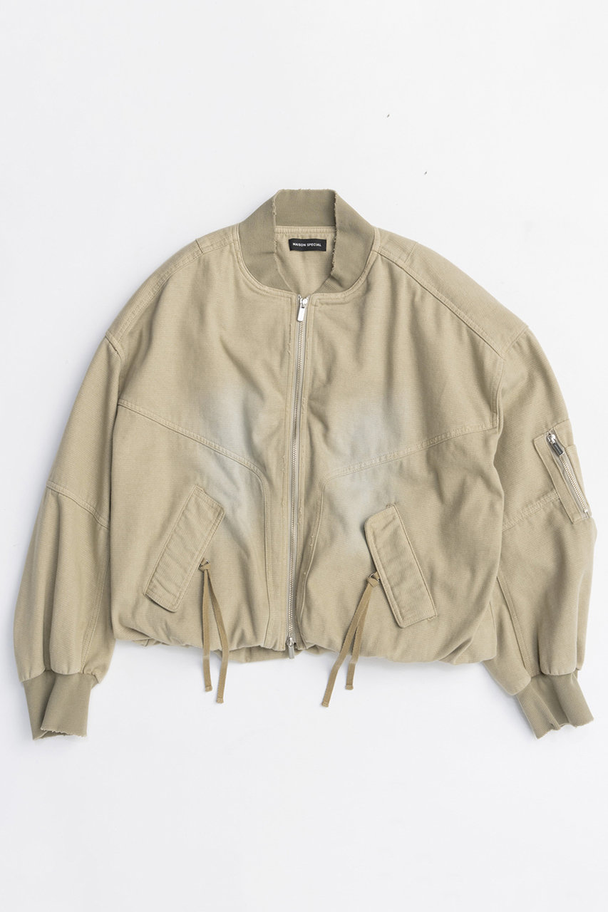 MAISON SPECIAL Washed MA-1/ウォッシュドMA-1 (BGE(ベージュ), FREE) メゾンスペシャル ELLE SHOP MAISON SPECIAL Washed MA-1/ウォッシュドMA-1 (BGE(ベージュ), FREE) メゾンスペシャル ELLE SHOP