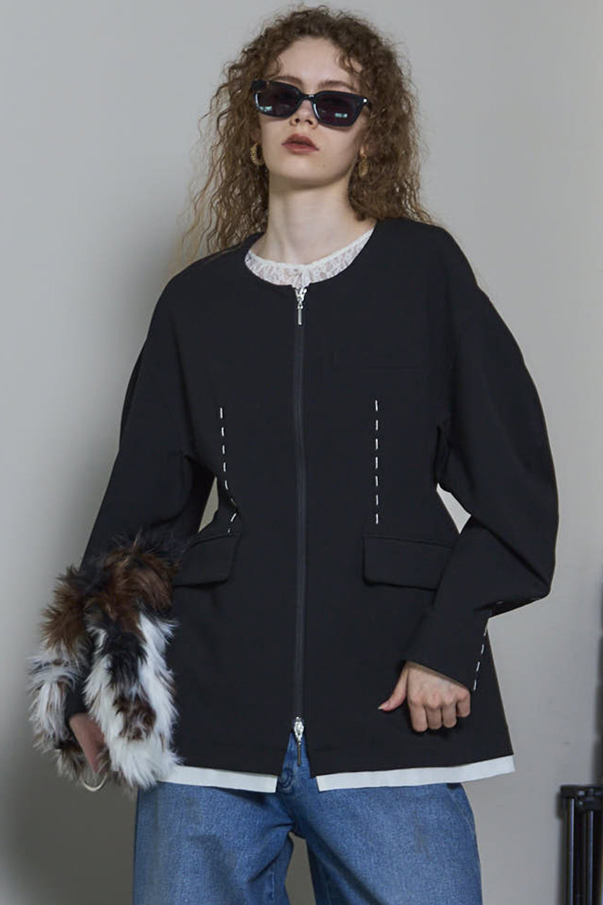 MAISON SPECIAL(メゾンスペシャル)｜Hour Glass Worsted Zip Jacket