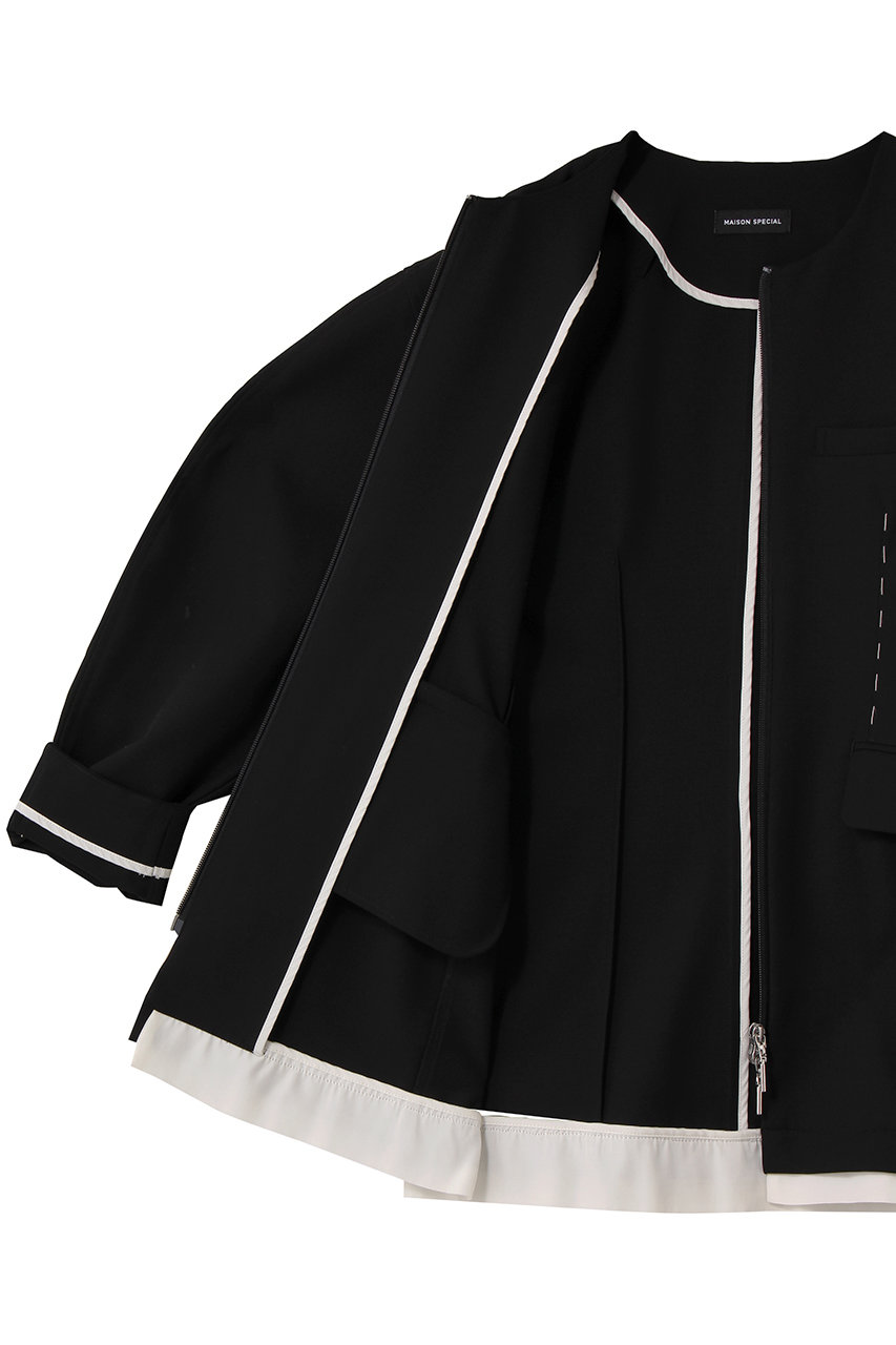 MAISON SPECIAL(メゾンスペシャル)｜Hour Glass Worsted Zip Jacket