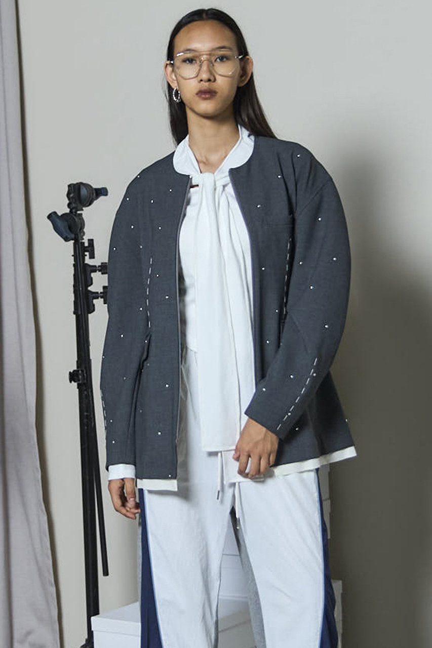 MAISON SPECIAL(メゾンスペシャル)｜Studs Hour Glass Worsted Zip