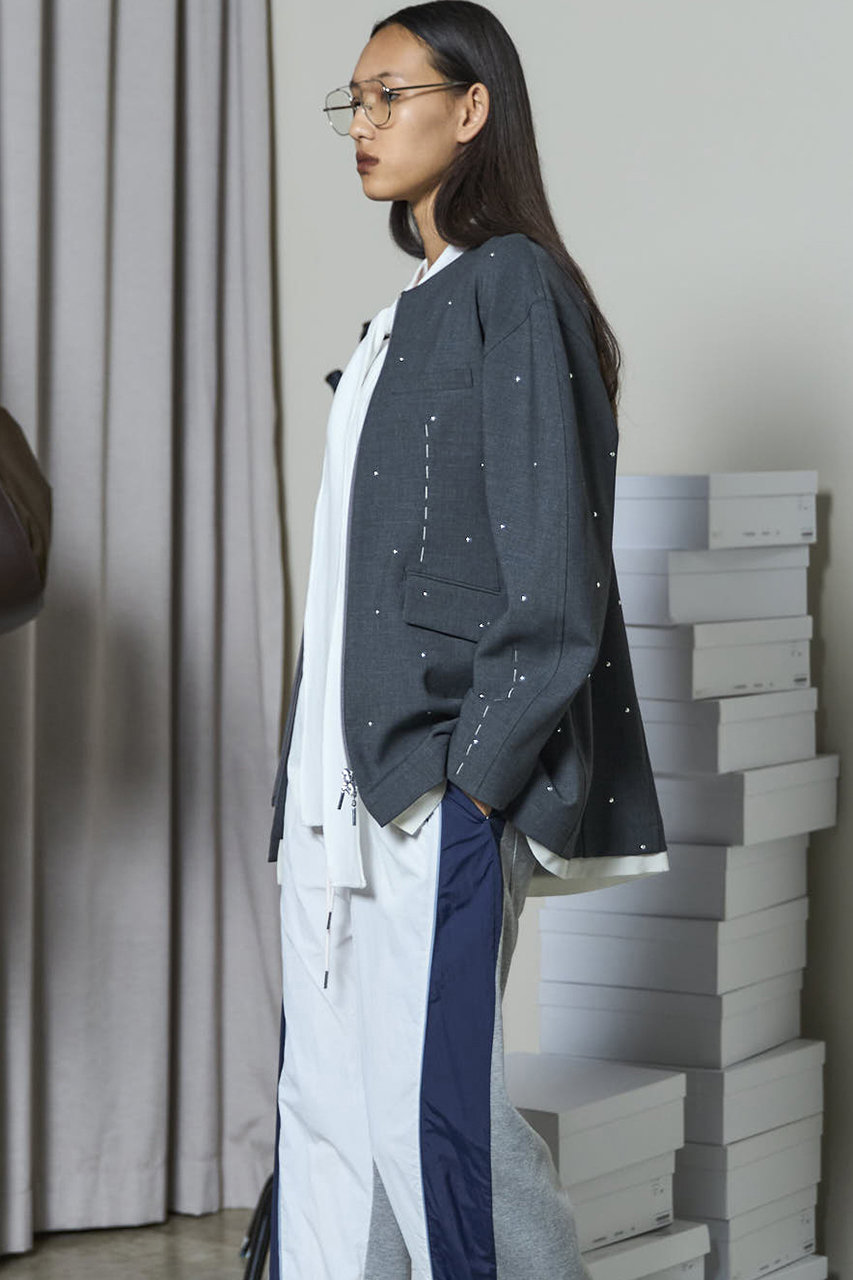 MAISON SPECIAL(メゾンスペシャル)｜Studs Hour Glass Worsted Zip