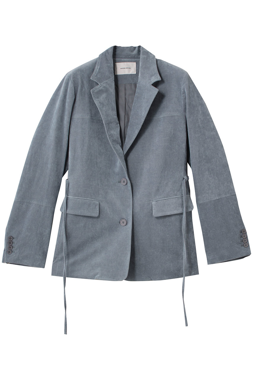 MAISON SPECIAL Chambray Corduroy Jacket/シャンブレーコーデュロイジャケット (BLU(ブルー), 36) メゾンスペシャル ELLE SHOP MAISON SPECIAL Chambray Corduroy Jacket/シャンブレーコーデュロイジャケット (BLU(ブルー), 36) メゾンスペシャル ELLE SHOP