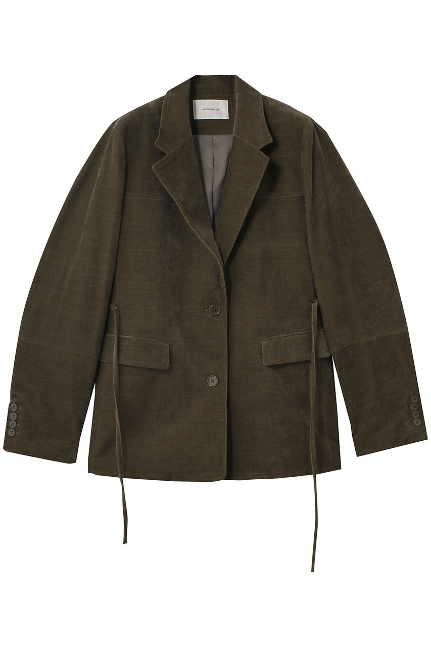 MAISON SPECIAL Chambray Corduroy Jacket/シャンブレーコーデュロイジャケット (KHK(カーキ), 36) メゾンスペシャル ELLE SHOP MAISON SPECIAL Chambray Corduroy Jacket/シャンブレーコーデュロイジャケット (KHK(カーキ), 36) メゾンスペシャル ELLE SHOP