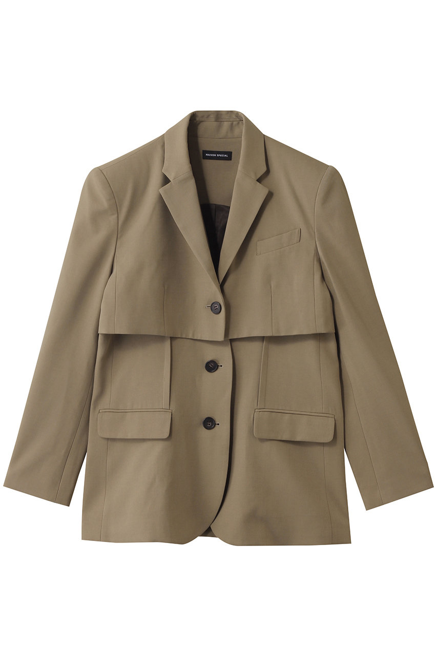 MAISON SPECIAL Multiway Layered Jacket/マルチウェイレイヤードジャケット (BGE(ベージュ), FREE) メゾンスペシャル ELLE SHOP MAISON SPECIAL Multiway Layered Jacket/マルチウェイレイヤードジャケット (BGE(ベージュ), FREE) メゾンスペシャル ELLE SHOP