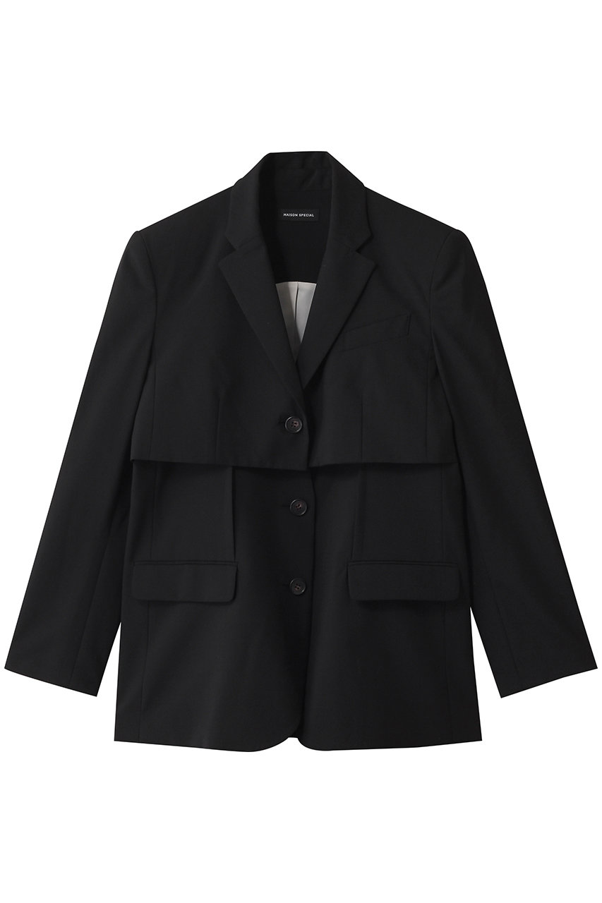 MAISON SPECIAL Multiway Layered Jacket/マルチウェイレイヤードジャケット (BLK(ブラック), FREE) メゾンスペシャル ELLE SHOP MAISON SPECIAL Multiway Layered Jacket/マルチウェイレイヤードジャケット (BLK(ブラック), FREE) メゾンスペシャル ELLE SHOP