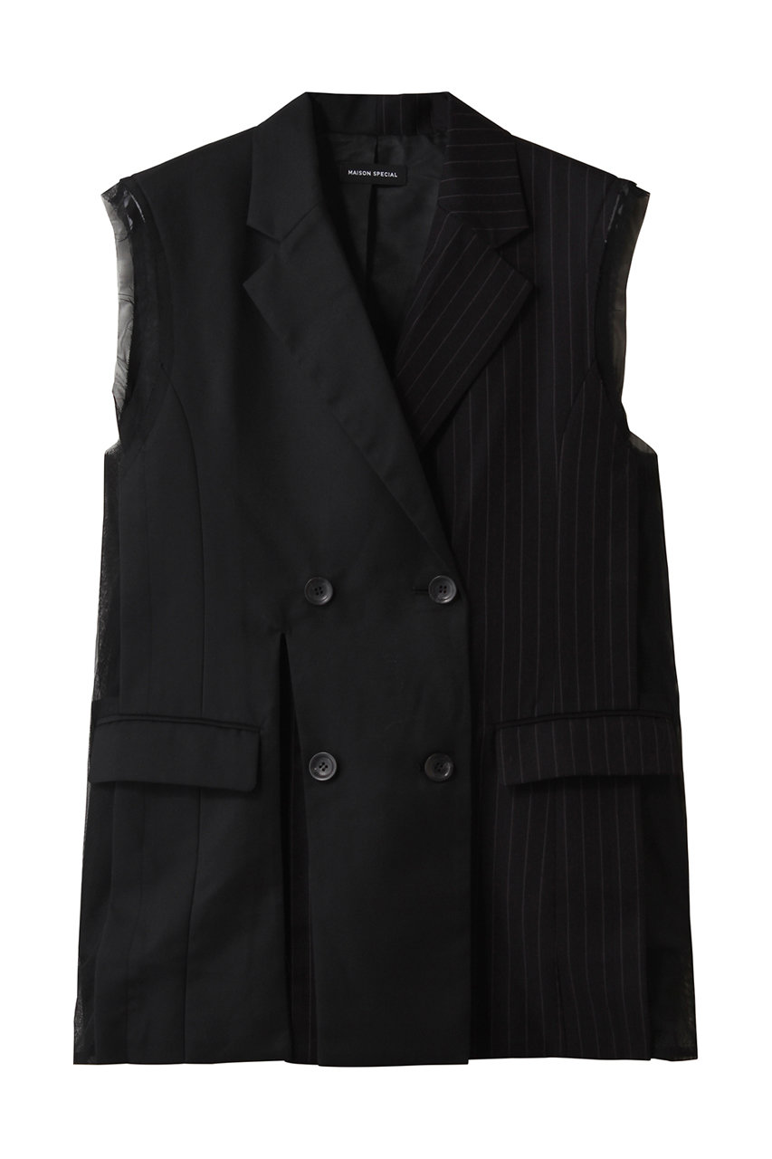 MAISON SPECIAL Side Tulle Gilet/サイドチュールジレ (BLK(ブラック), FREE) メゾンスペシャル ELLE SHOP MAISON SPECIAL Side Tulle Gilet/サイドチュールジレ (BLK(ブラック), FREE) メゾンスペシャル ELLE SHOP