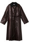 faux Leather  Balmacaan Coat/フェイクレザーステンカラーコート メゾンスペシャル/MAISON SPECIAL BRD(ボルドー)