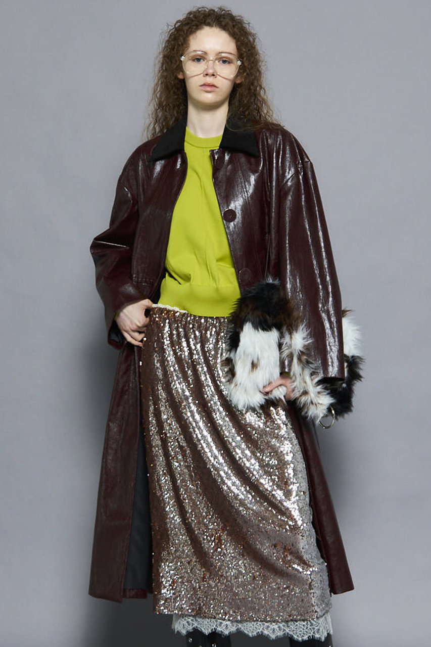 MAISON SPECIAL(メゾンスペシャル)｜faux Leather Balmacaan Coat