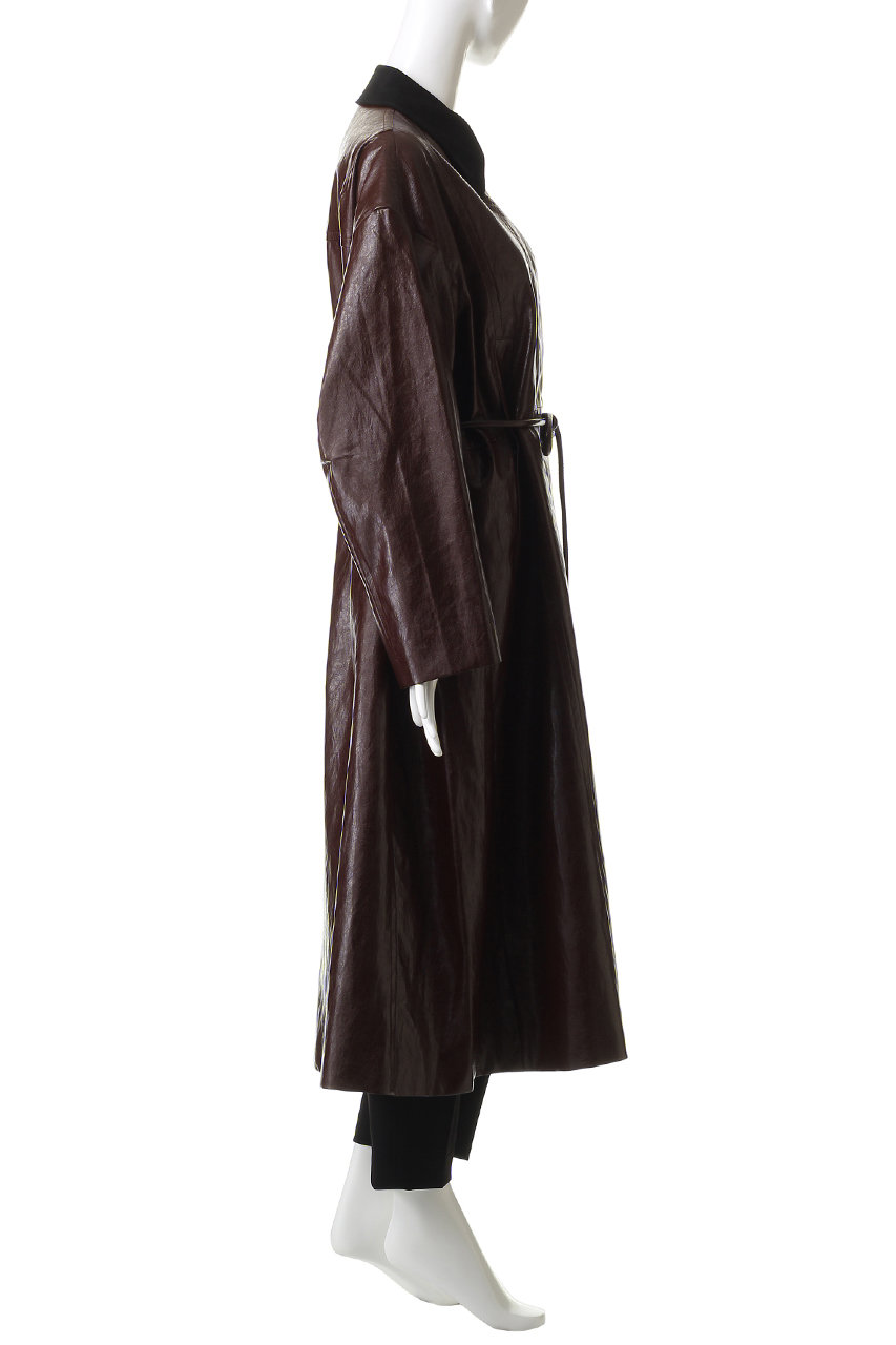 MAISON SPECIAL(メゾンスペシャル)｜faux Leather Balmacaan Coat