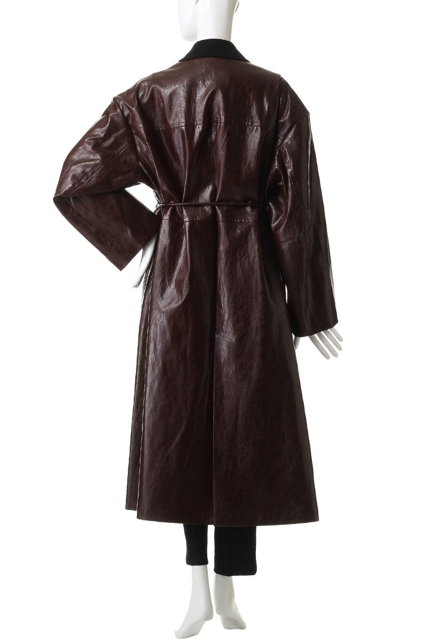 MAISON SPECIAL(メゾンスペシャル)｜faux Leather Balmacaan Coat