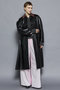 faux Leather  Balmacaan Coat/フェイクレザーステンカラーコート メゾンスペシャル/MAISON SPECIAL