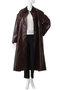 faux Leather  Balmacaan Coat/フェイクレザーステンカラーコート メゾンスペシャル/MAISON SPECIAL
