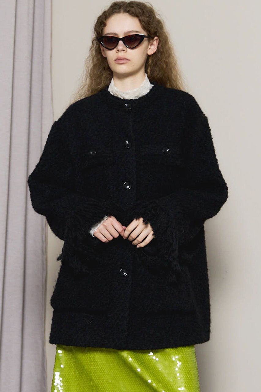 MAISON SPECIAL(メゾンスペシャル)｜Fringe Tweed Jacket Coat